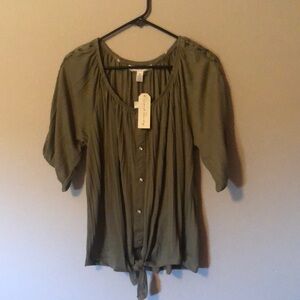 Olive green blouse
